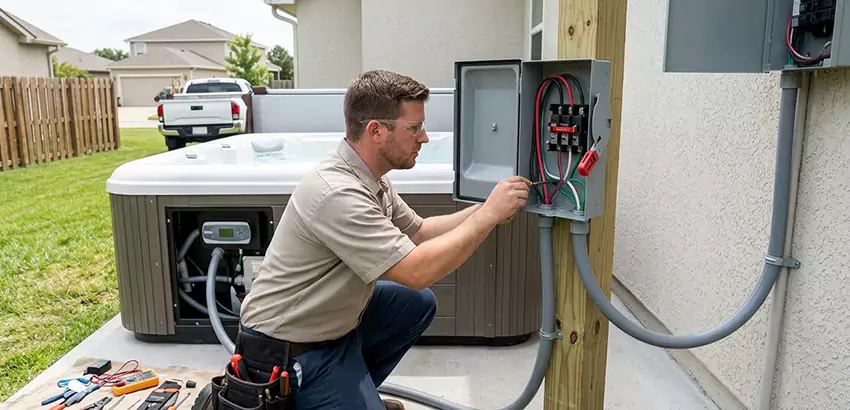 Outdoor Hot Tub Electrical Installation in Bessemer