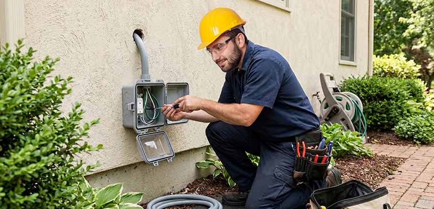 Outdoor Outlet Installation on Vinyl Siding in Bessemer